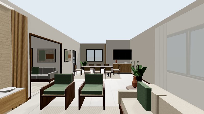 3 BHK interior 3D model